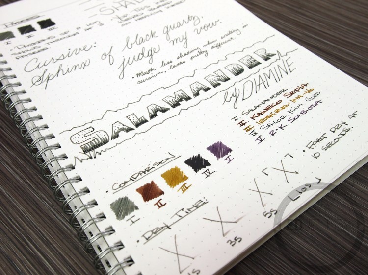 Diamine Salamander Fountain Pen Ink Review