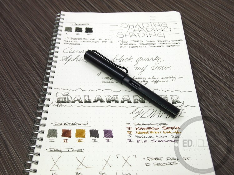 Diamine Salamander Fountain Pen Ink Review