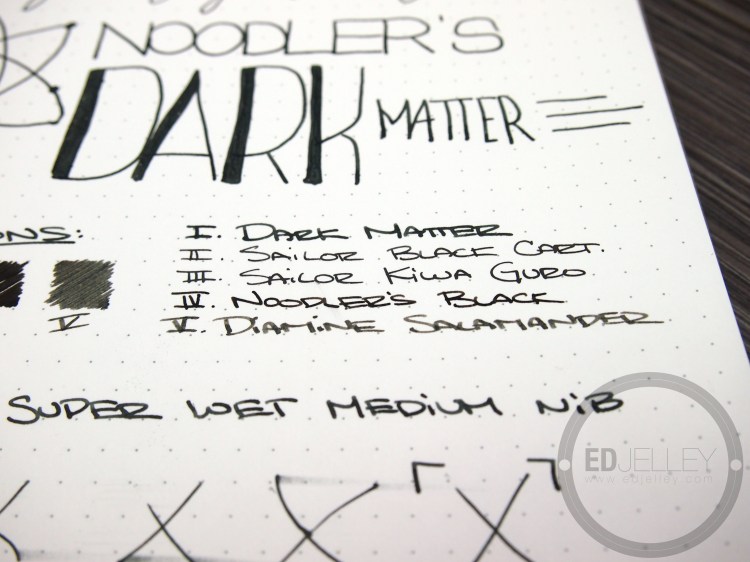 Noodler's Dark Matter Ink Fountain Pen Ink Review