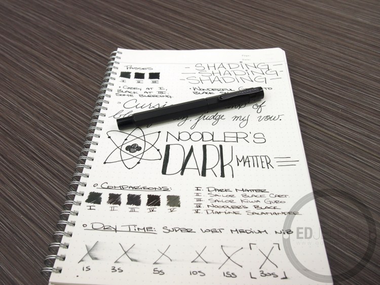 Noodler's Dark Matter Ink Fountain Pen Ink Review