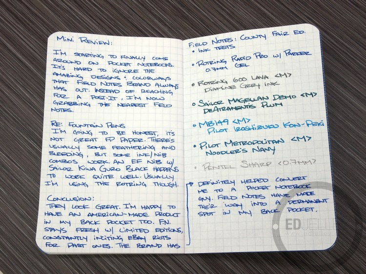 Field Notes County Fair New York Notebook Review