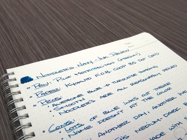 Noodler's Navy Fountain Pen Ink Review