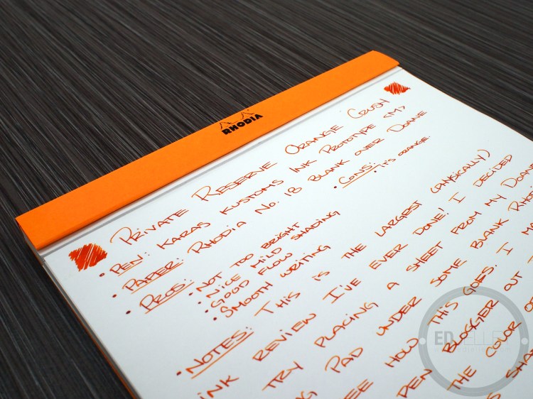 Private Reserve Orange Crush Ink Review