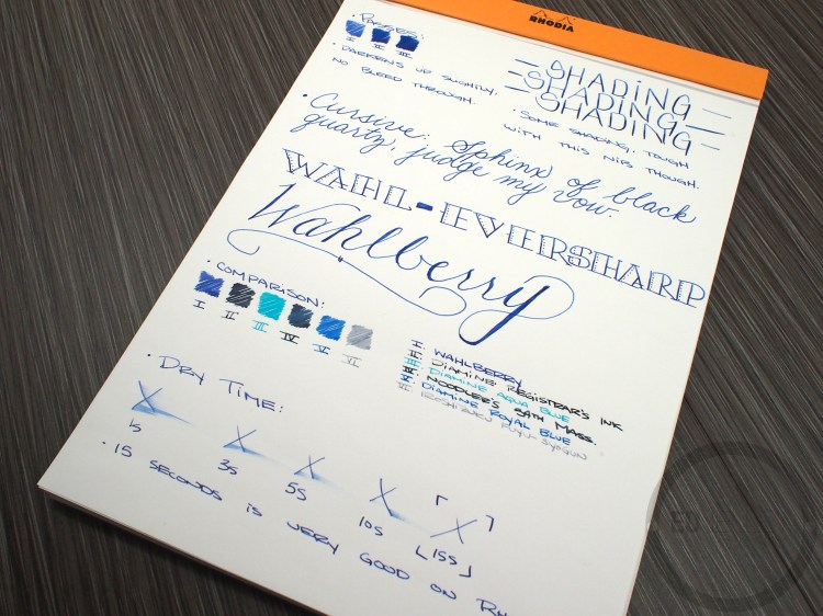 Wahl Eversharp Wahlberry Fountain Pen Ink Review