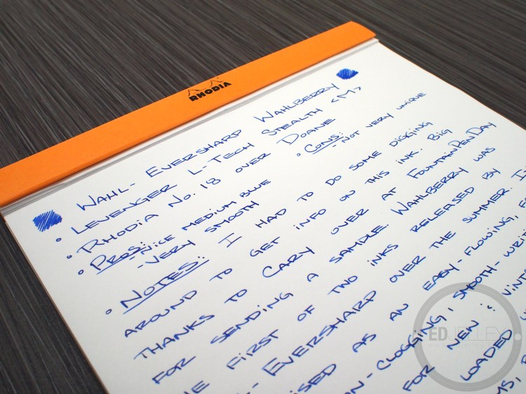 Wahl Eversharp Wahlberry Fountain Pen Ink Review