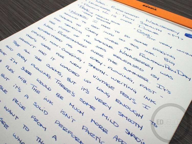 Wahl Eversharp Wahlberry Fountain Pen Ink Review