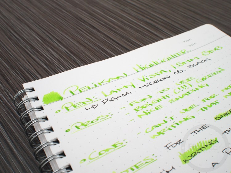 Pelikan M205 Duo Highlighter Green Fountain Pen Ink Review