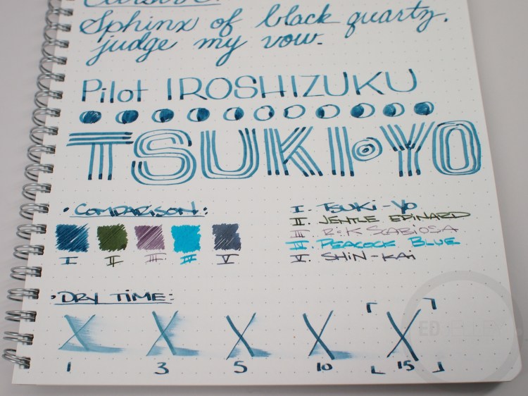 Pilot Iroshizuku Tsuki-yo Fountain Pen Ink Review