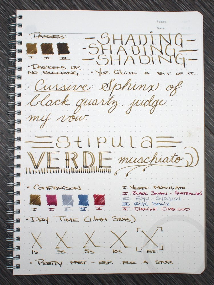 Stipula Verde Muschiato Green Fountain Pen Ink Review