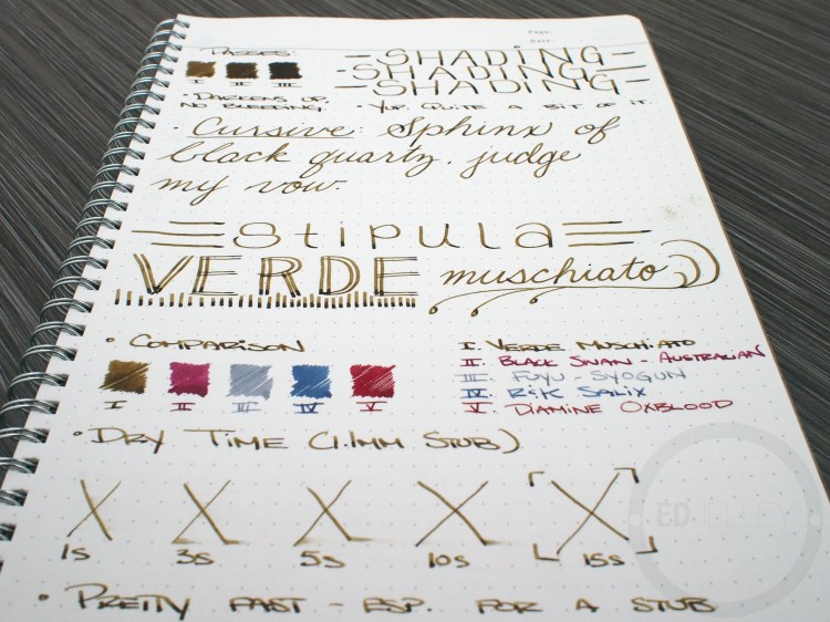 Stipula Verde Muschiato Green Fountain Pen Ink Review