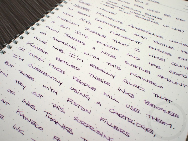 Kaweco Aubergine Fountain Pen Ink Review 4