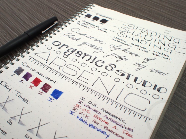 Organics Studio Arsenic Fountain Pen Ink Review