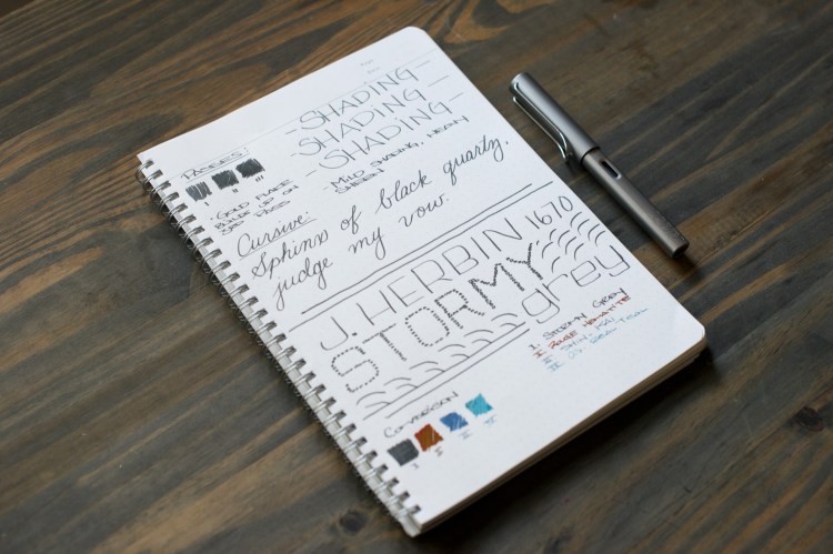 J Herbin 1670 Stormy Grey Fountain Pen Ink Review