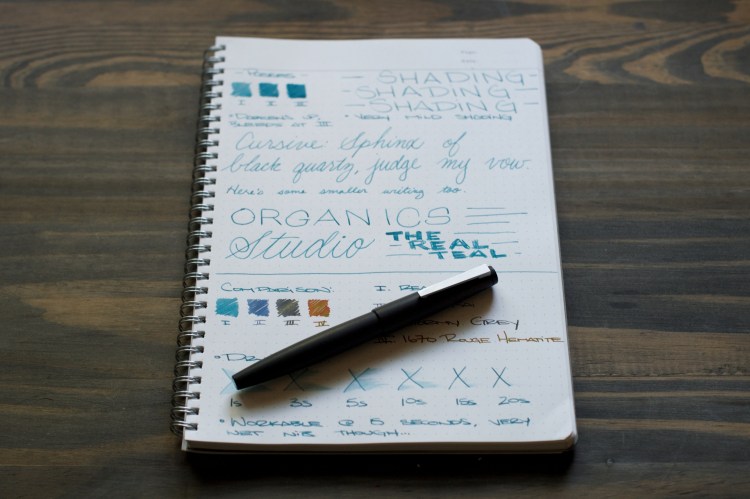 Organics Studio The Real Teal Fountain Pen Ink Review