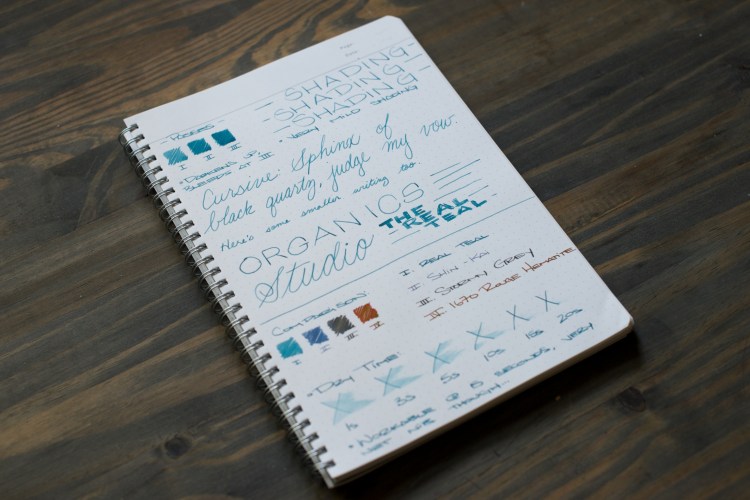 Organics Studio The Real Teal Fountain Pen Ink Review