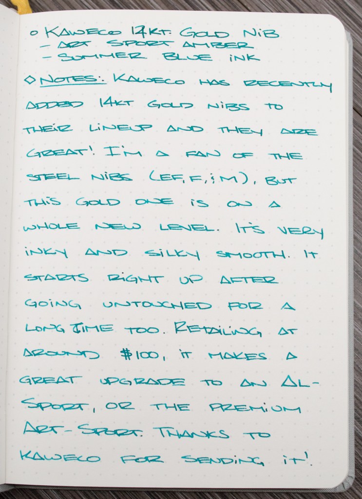 Kaweco 14k Gold Nib Review-1