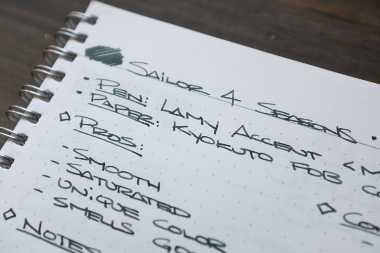 Sailor Miruai Green Fountain Pen Ink Review-7