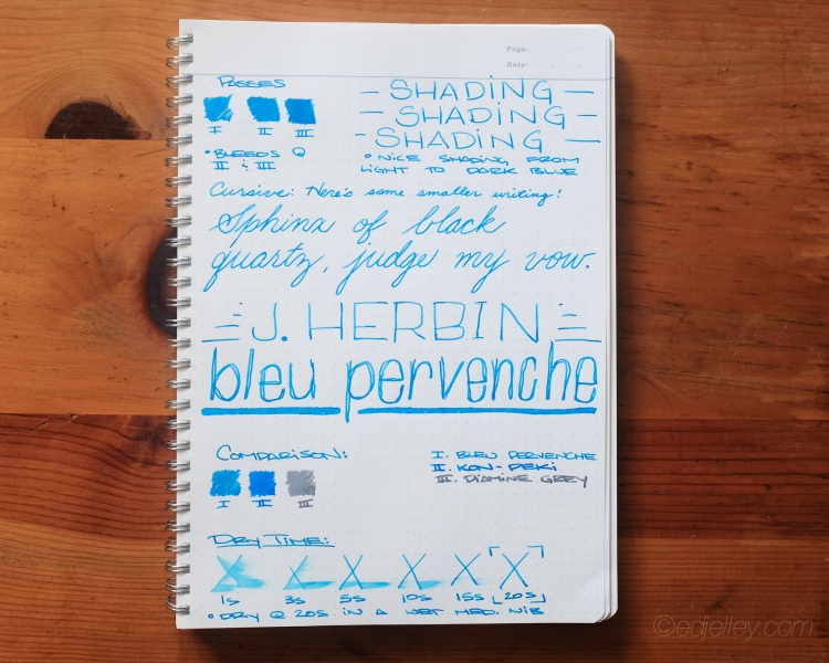 J. Herbin Bleu Pervenche Fountain Pen Ink Review-5