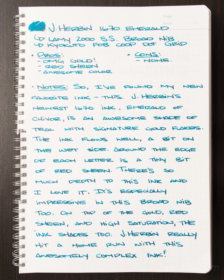 J. Herbin 1670 Emerald of Chivor Review-2