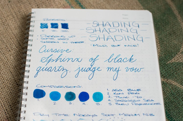 Diamine Asa Blue Fountain Pen Ink Review-10