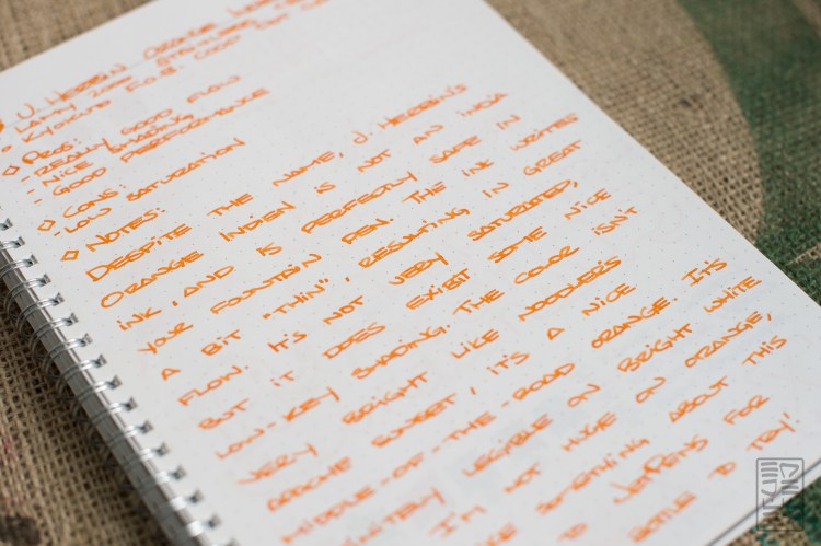 J. Herbin Orange Indien Fountain Pen Ink Review-3