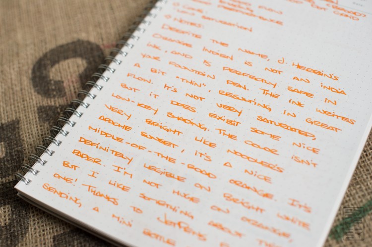 J. Herbin Orange Indien Fountain Pen Ink Review-4