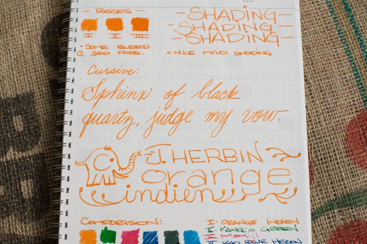 J. Herbin Orange Indien Fountain Pen Ink Review-8