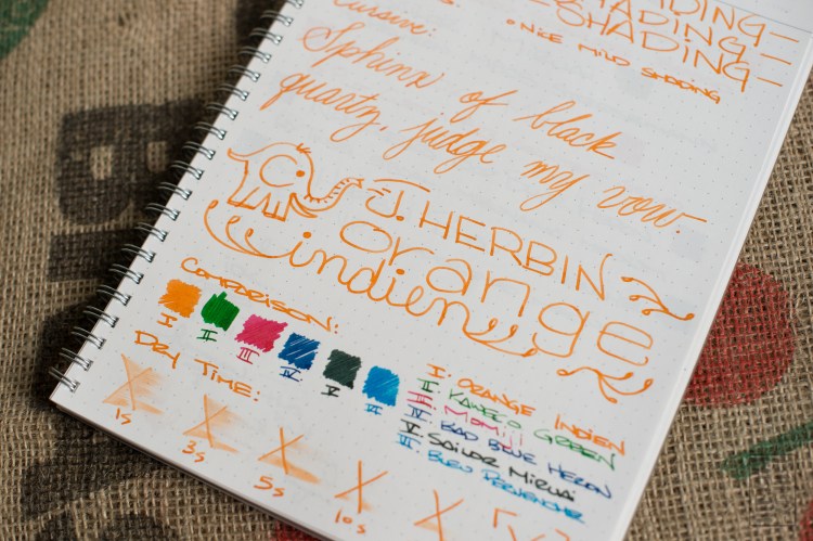 J. Herbin Orange Indien Fountain Pen Ink Review-9