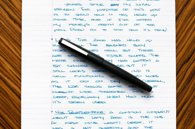 Lamy 2000 Fountain Pen Review Redux 2015-19